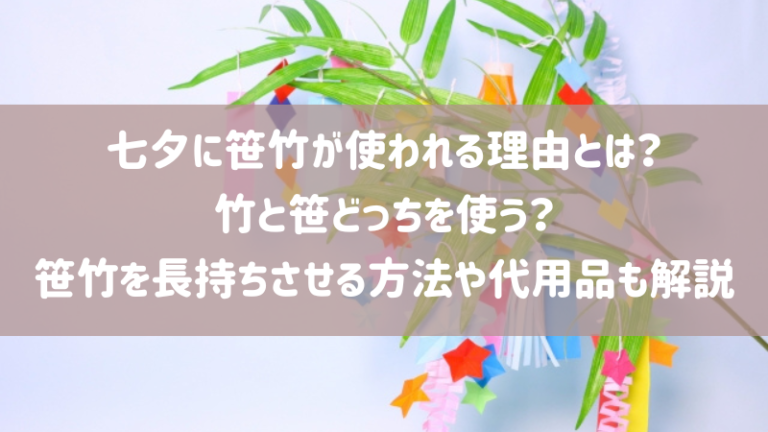 七夕に笹竹が使われる理由とは?竹と笹どっちを使う?笹竹を長持ちさせる方法や代用品も解説 - 趣味の音
